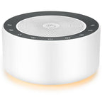 White Noise Machine with 30 High Fidelity Soundtracks, 7 Colors Night Lights, Full Touch Metal Grille and Buttons, Timer and Memory Features, Plug in, Sound Machine for Baby, Adults