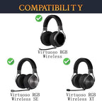SOULWIT Cooling Gel Ear Pads Replacement for Corsair Virtuoso RGB Wireless XT SE Gaming Headset, Earpads Cushions with High-Density Noise Isolation Foam, Added Thickness - Black