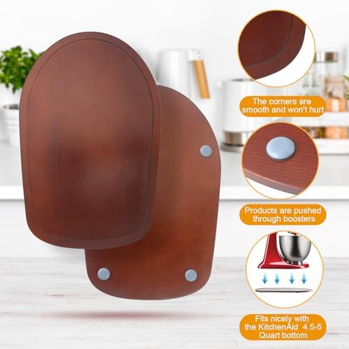 Mixer Slider Mat for Tilt Head Kitchen Aid 4.5-5 Qt Stand Mixer, Appliance sliding mat for kitchenaid Artisan 4.5-5 Qt, Kitchen Countertop Storage Accessories Moving Tray attachments (Dark Brown)