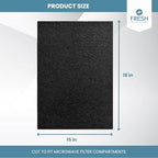 2PK Replacement Activated Carbon Over the Range Microwave Air Filters - Universal Size Cut to Fit Models Frigidaire Whirlpool GE LG Maytag KitchenAid - Made in USA (18"x15")