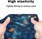 Blue Butterfly Rollator Walker Accessories Walker Seat Covers for Ladies Universal Rollator Walker Seat and Backrest Covers Floral Printed Walkers for Seniors with Seat Gift Covers