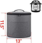 Luxja Dust Cover Compatible with 6 Quart Instant Pot (Enclosed on the Bottom), Zipper Closure Cover Compatible with 6 Quart Instant Pot (with Accessories Pockets, Patent Design), Gray (Medium)