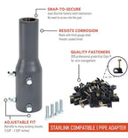 Starlink V2 Pipe Adapter for Satellite and Antenna Mast Pole