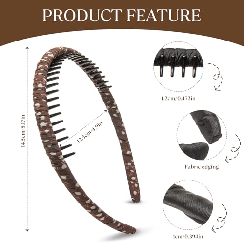 STHUAHE4PC Multicolor Protection Resin Teeth Comb Hair Hoop Hairband Headband Hair Accessories by Beauty hair (4-color)