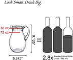 Amazing Abby - Bubbly - Plastic Pitcher (64 oz, 2 Quart), Clear Water Pitcher with Lid, Fridge Jug, BPA-Free, Shatter-Proof, Great for Iced Tea, Sangria, Lemonade, Juice, Milk, and More