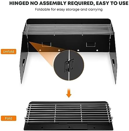 Stanbroil Griddle Wind Guard and Warming Rack for Cuisinart CGG-501 Gourmet Gas Grill, Foldable Wind Screen with Stainless Steel Cooking Grid, Griddle Accessories Kit for Cuisinart