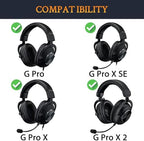 SOULWIT Cooling Gel Earpads Cushions Replacement for Logitech G Pro, G Pro X, G Prox 2, G Pro X SE Headphones, Ear Pads with Noise Isolation Foam, Added Thickness - Black