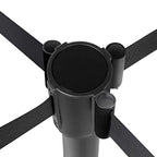 Amazon Basics Premium Crowd Control Stanchions with Easy Assembly, 6.5 foot Sturdy Retractable Belts - Pack of 2, Black