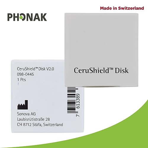 Genuine OEM Switzerland Wax Guards Filters, Cerushield Disk v2.0 098-0445 Accessories for Phonak Hearing Aid Audeo Marvel Paradise Lumity Hearing Aid only using SDS 4.0 receiver-2 pack/16 Filter Total