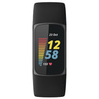 Fitbit Charge 5 Advanced Health & Fitness Tracker with Built-in GPS, Stress Management Tools, Sleep Tracking, 24/7 Heart Rate and More, Black/Graphite, One Size (S &L Bands Included)