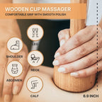 Nuddspa Wood Therapy Massage Tools 6 Pcs, Lymphatic Drainage Massager, Maderoterapia Kit, Anti Cellulite Complete Body Sculpting Tools for Total Relaxation & Relief (6 Pack)