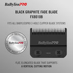 BaBylissPRO Replacement Fade Clipper Blades for FX870, FX825, FX673 Clippers and most 2-hole blade systems