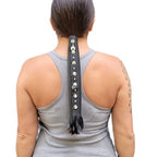 Black 11" inch Leather Ponytail Hair Wrap for Long Hair - HANDMADE Motorcycle Hair Protector for Women | Jeweled Genuine Leather Motorcycle Ponytail Holder Hair Accessories | Biker Gear MADE IN USA
