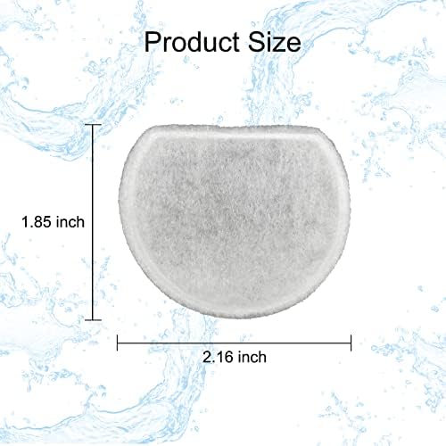 8 Pack Pet Fountain Filter Replacement,4 Carbon Filters and 4 Foam Pre-Filter Replacement Compatible with Multiple Pet Water Dispensers Water Bowl