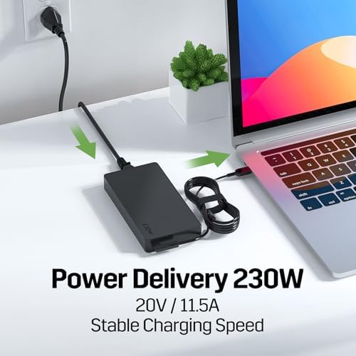 230W 20V 11.5A Laptop Charger Replacement for Lenovo Legion 5 7 5P C7 S7 Y740 Y730 Y545 Y540 Y900 Y910 Y920 Y7000, Thinkpad P1 P16 P72, ADL230SCC3A ADL230NLC3A ADL230NDC3A 02DL144 AC Power Adapter