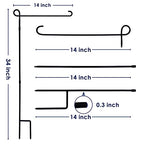 PHITRIC 3PC Garden Flag Holder Stand, Premium Powder-Coated Yard Flag Pole, Weather-Proof Black Metal Flagpole for Winter Garden Flag/Christmas Garden Flag/American Flag/Outdoor Garden Decor