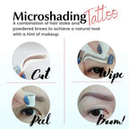| Waterproof Eyebrow Tattoo Stickers. A real hair stroke look. Hair replacement without surgery. Solution for hair loss. Bushy Tinted eyebrow tattoos. (New Miami, Dark Brown)