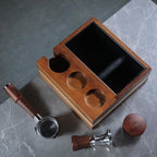 Espresso Knock Box With 54mm Tamping Station For Breville Espresso Accessories Adjustable Portafilter Height, Detachable Coffee Dump Bin