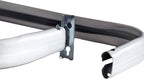 Heavy Duty Single Rod,Lock Seam Curtain Rod 28 to 48-Inch Adjustable Width, 2 1/2-Inch Projection，Hardware Included,White(Pack of 2)