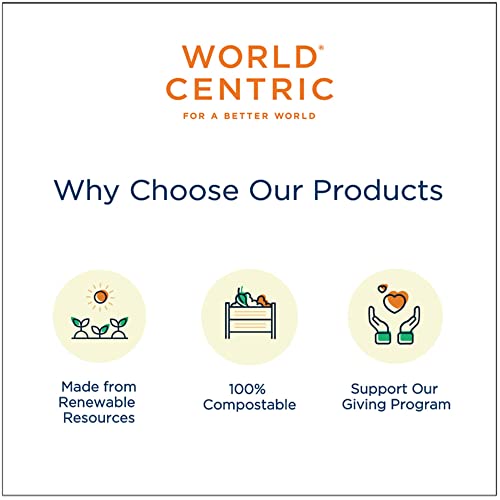 World Centric - Compostable Plastic Cold Cups, 12 Ounce - 100 Count