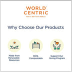 World Centric - Compostable Plastic Cold Cups, 12 Ounce - 100 Count