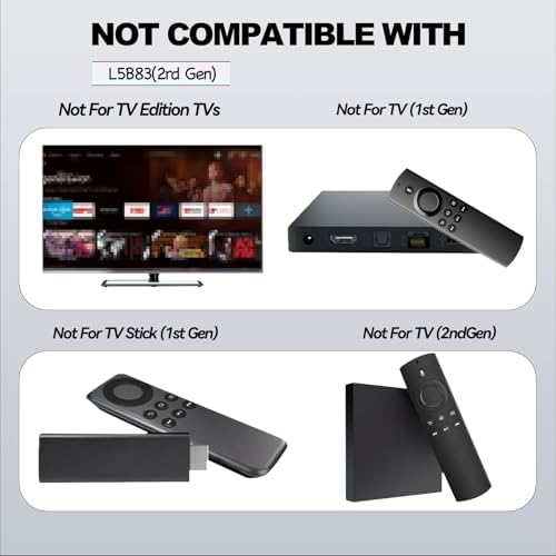 New Voice Replacement TV Remote for FireStick 2rd Gen L5B83H,Fit for Amazon Smart TVs Stick (2nd Gen,3rd Gen,Lite,4K),for All Insignia Smart TVs,for Amazon TVs Cube (1st Gen,2nd Gen)