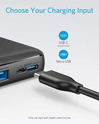 Anker Portable Charger, Power Bank, 20,000mAh Battery Pack with PowerIQ Technology and USB-C (Recharging Only) for iPhone 15/15 Plus/15 Pro/15 Pro Max, iPhone 14/13/12 Series, Samsung Galaxy (Black)