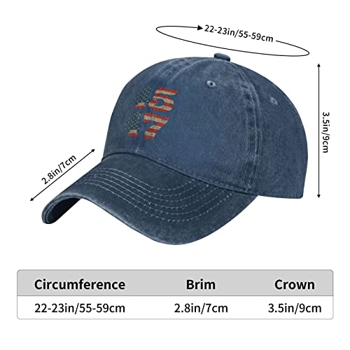 Trump 2024 Hat 45 47 Trump 2024 Hat for Women Baseball Hats with Design Cap Navy Blue