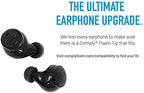 Comply TW-200-C | Memory Foam Replacement Earbud Tips for Anker Soundcore, Sennheiser, JBL, SoundPEATS & More | Ultimate Comfort, Secure Fit, Superior Noise Isolation | Black, Medium (3 Pairs)