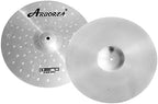 Arborea Cymbal Pack 14"Hihats 16"Crash 18"Crash 20"Ride 5 Pieces Cymbals for Drum Set Silver Drum Practice Cymbal for Beginner