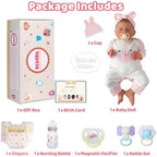 BABESIDE Lifelike Reborn Baby Dolls - 20-Inch Sweet Smile Realistic-Newborn Baby Dolls Full Body Vinyl Sleeping Baby Girl Real Life Baby Dolls with Toy Accessories Gift Set for Kids