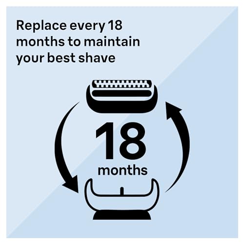 Braun Series 6 Electric Shaver Replacement Head with Sensitive Skinguard, Easily Attach Your Shaver Head, Compatible with New Generation Series 6 Shavers, 64B, Black