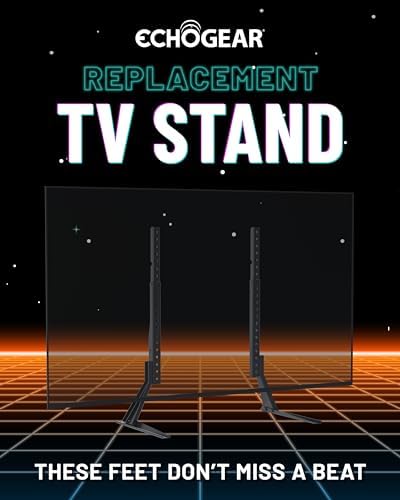 ECHOGEAR TV Legs Replacement TV Stand for Screens Up to 65" - Foldable TV Bracket Includes Hardware, Anti-Slip & Non-Scratch Pads - Easy 3-Step Install TV Feet w/Wide VESA Compatibility