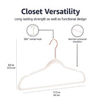 Amazon Basics Slim Velvet, Non-Slip Suit Clothes Hangers, Pack of 50, Blush Pink/Rose Gold