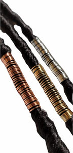 Beaditwearitloveit 1 Long Copper Dreadlock Coils Wire Wrapped Loc Jewelry Beads For Braids Twists Natural Hair Cuffs Handmade Accessories (Copper)
