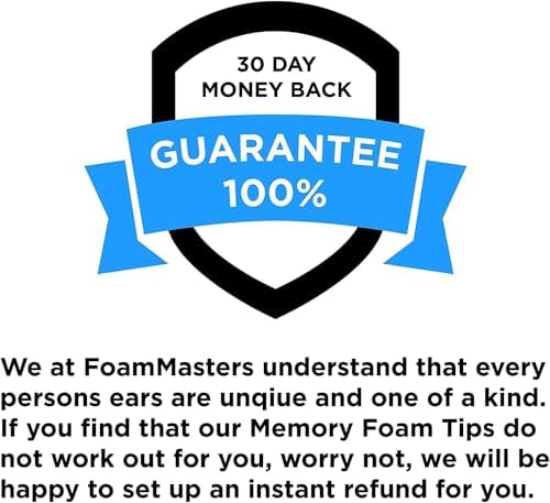 Foam Masters Memory Foam Ear Tips for AirPods Pro 1st & 2nd Gen | Comfortable | Secure | Better Noise Cancellation | Version 3.0 Replacement Buds (Small, Med, Large - 3 Pairs, White)