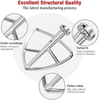 4.5-5QT Stainless Steel Flat Beater for KitchenAid Stand Mixer, Kitchen Aid Paddle Attachment Accessories/No coating/Dishwasher Safe Replacement for K45 KN15E1X KSM75 and Other Models