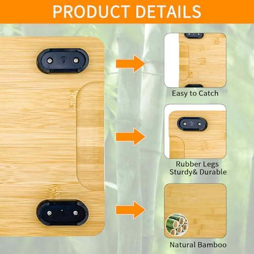 GCQ Bamboo Cutting Board for Breville BOV450XL Mini Smart Toaster Oven, 100% Natural Organic Bamboo, 15.2"L x 9.5"W Toaster Oven Accessories With Heat-Resistant Non-Skid Silicone Feet