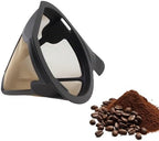 Reusable Coffee Filter Baskets 2PC, Cone Coffee Maker Filter Replacement Compatible with Ninja Coffee Maker CM305, CP301, CP307C,CM401, 8-12 Cup Coffee Permanent Filters for Cuisinart Coffee Maker