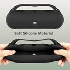 Silicone Cover Case for Beats Pill 2024 Wireless Bluetooth Speaker, Protective Stand Holder for Beats Pill Bluetooth Speaker Accessories with Should Strap (Black Case only)