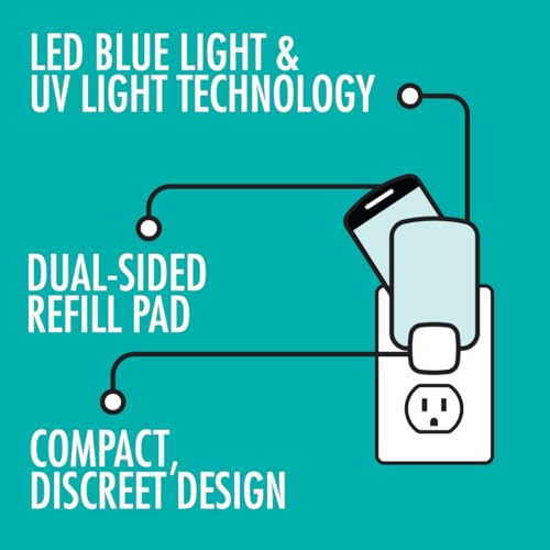 STEM Light Trap, Attracts and Traps Flying Insects, Emits Soft Blue Light, Starter Kit with 1 Light Trap and 1 Refill