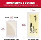 Catchmaster Gluee Louee Rat Extra Large Traps 30-PK, Heavy Duty Glue Traps, Mouse Traps for Home, Pre-Scented Adhesive Glue Boards for Inside House, Snake, Mice, & Spider Traps, Pet Safe Pest Control