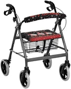 LedBack Walker Accessories Merry Christmas Print Rollator Walker Seat and Backrest Covers Soft Dust Cover Christmas Decor 2 Piece Walker Seat Cover Set
