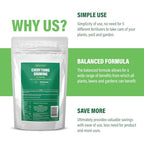 Humboldts Secret Everything Growing Plant Food 20-20-20 Plant Fertilizer - Balanced Blend of Nitrogen, Phosphorus, Potassium, and Kelp - for Lawns, Gardens, Fruit Trees and House Plants (2 lb)