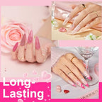 AZUREBEAUTY 170Pcs Dip Powder Nail Kit Starter 36 Colors Pink Red Purple Spring Summer Dipping Powder with Base/top Coat Activator Dip Liquid Set + Nail Removal Accessories Set for Gift
