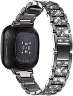 Bling Bands Compatible with fitbit Sense 2/Sense/Versa 4/Versa 3, Women Replacement Wristbands Dressy Luxurious Bracelet for Ladies
