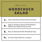 Woodchuck Salad 8 Ounce | Long Lasting Paste & Highly Attractive for Groundhogs Woodchucks & Rabbits | Strong Garden Vegetable Scent