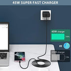 2025 New 45W Super Fast Charger USB C Android Phone Charger Fast Charging Replacement for Samsung Galaxy S25/S25 Ultra/S25+/S24 Ultra/S24/S24+/S23 Ultra/S23/S22/S20/S21/Note 10,Galaxy Tab, 6ft C Cable