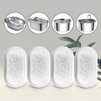 Cat Water Fountain Filters for 108/3.2L& 67oz/2L Stainless Steel Pet Water Dispenser Fountain Filter Replacement with 8 Sponges (8 Filters&8 Sponges)