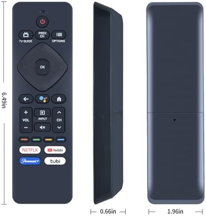 PZL New Voice RF439A-V06 RF439AV06 URMT26CND001 Replacement Remote Control for Philips LED 4K Android Smart TV 43PFL5766/F7D 55PFL5766/F7D 55PFL5766/F7E 65PFL5766/F7D 50PFL5766/F7D 55PUL7472/F7